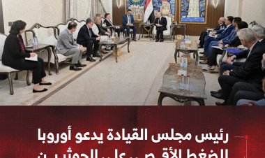 رئيس مجلس القيادة يدعو أوروبا للضغط الأقصى على الحوثيين