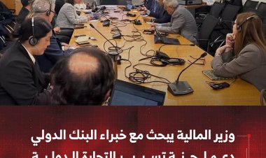 وزير المالية يبحث مع خبراء البنك الدولي دعم لجنة تسيير التجارة الدولية