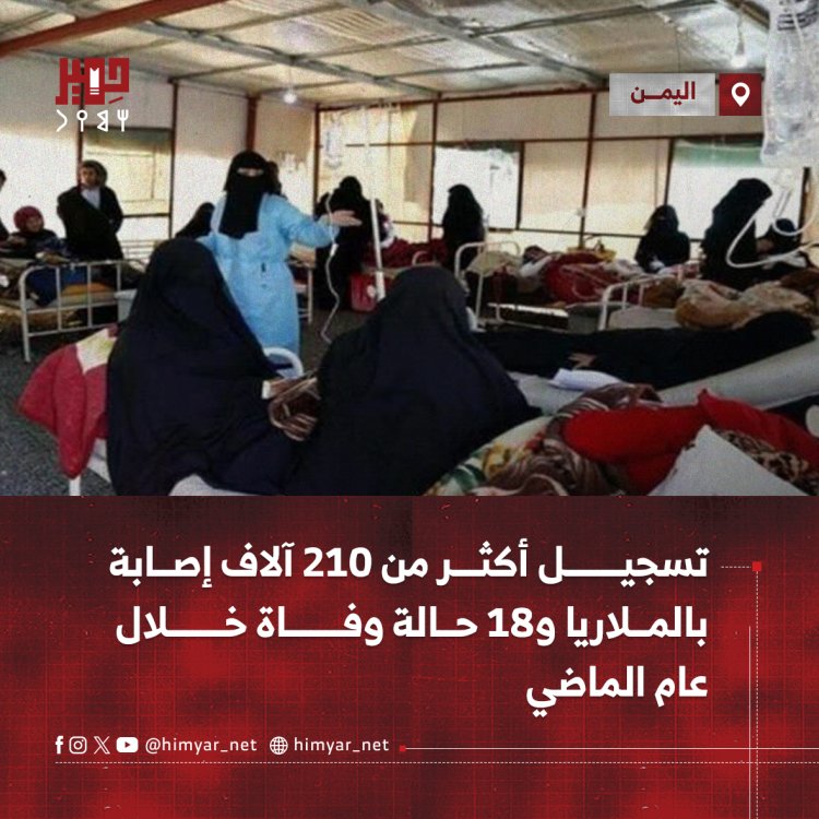 تسجيل أكثر من 210 آلاف إصابة بالملاريا و18 حالة وفاة خلال عام الماضي باليمن