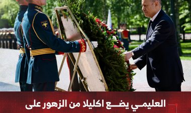 العليمي يضع اكليلا من الزهور على ضريح الجندي الروسي المجهول