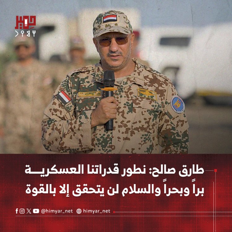 طارق صالح: نطور قدراتنا العسكرية براً وبحراً والسلام لن يتحقق إلا بالقوة