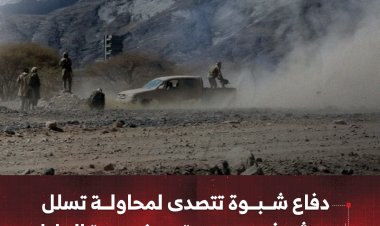 دفاع شبوة تتصدى لمحاولة تسلل حوثي في جبهة مرخة العليا