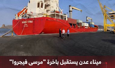 ميناء عدن يستقبل باخرة "مرسى فيجروا" في رصيف محطة المعلا للحاويات