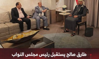طارق صالح يستقبل رئيس مجلس النواب في الرياض