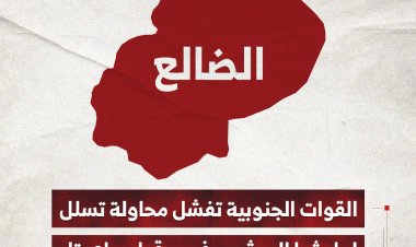 القوات الجنوبية تفشل محاولة تسلل لمليشيا الحوثي في قطاع بتار بالضالع