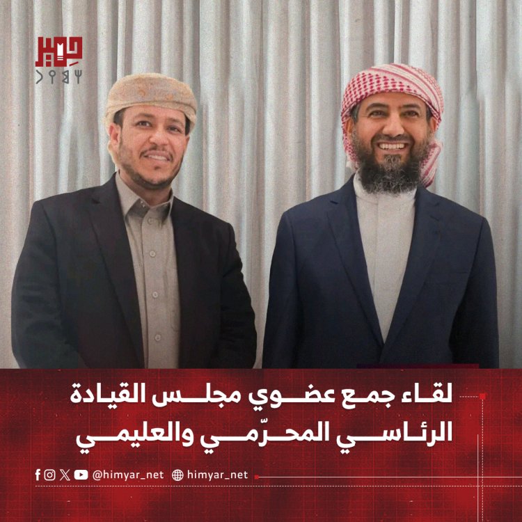 لقاء جمع عضوي مجلس القيادة الرئاسي المحرّمي والعليمي