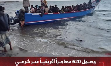 وصول 620 مهاجراً أفريقياً غير شرعي إلى سواحل مديرية رضوم بشبوة