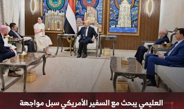 العليمي يبحث مع السفير الأمريكي سبل مواجهة التهديدات الأمنية وتأمين خطوط الملاحة الدولية