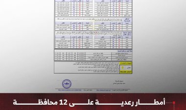 أمطار رعدية على 12 محافظة وتحذيرات من السيول والضباب خلال الساعات القادمة